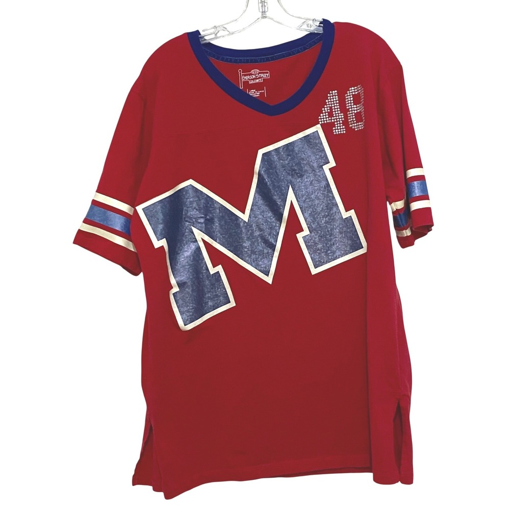 Ole Miss Emerson Street‎ Womens Sleep Shirt L Red University Mississippi Rebels